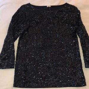 J. Crew sparkle long sleeve top